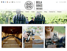 Tablet Screenshot of bellagracevineyards.com